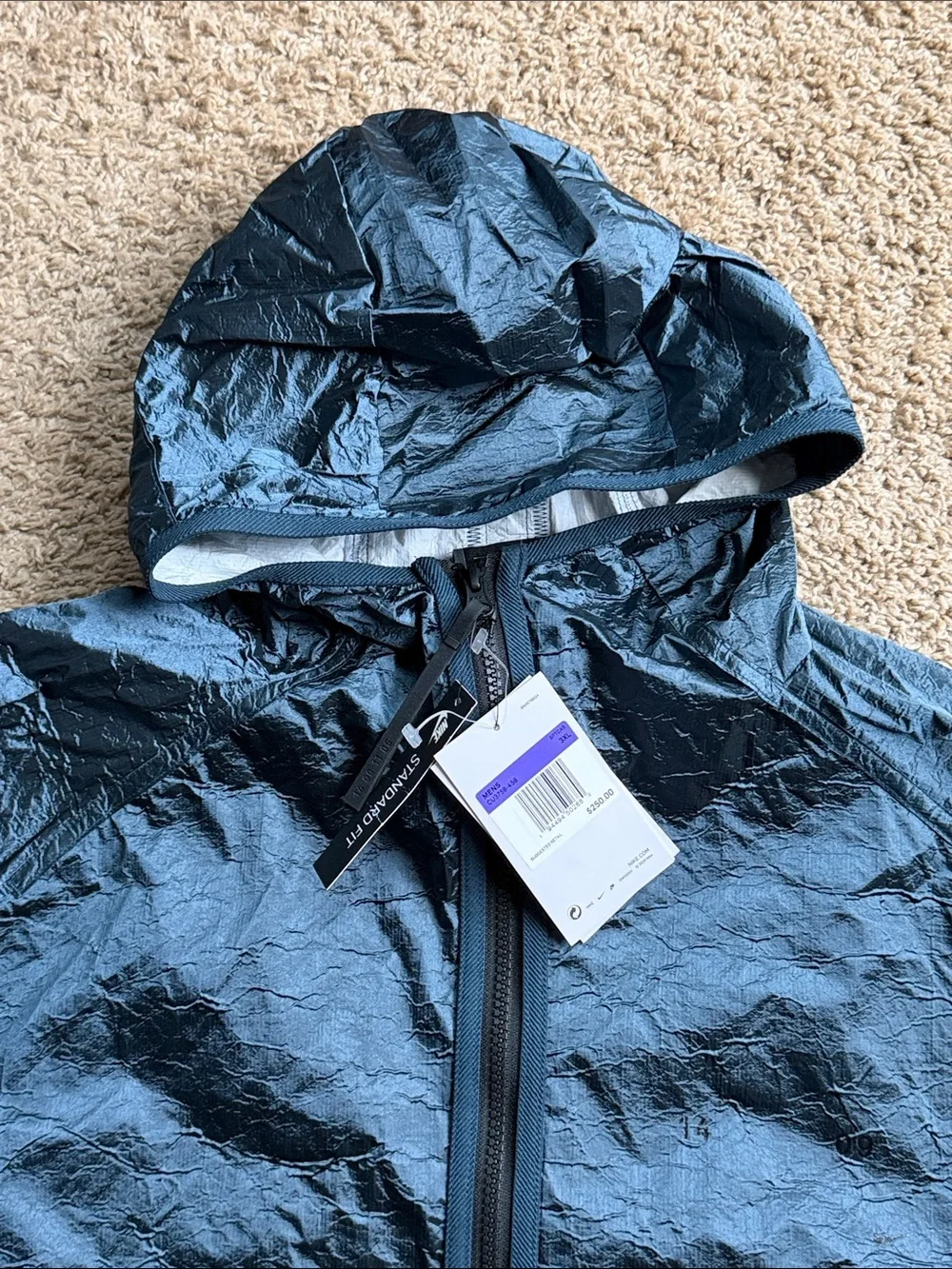 NWT Men's Nike Deep Ocean Sportswear Tech Pack Woven Hooded Jacket Size 3XL